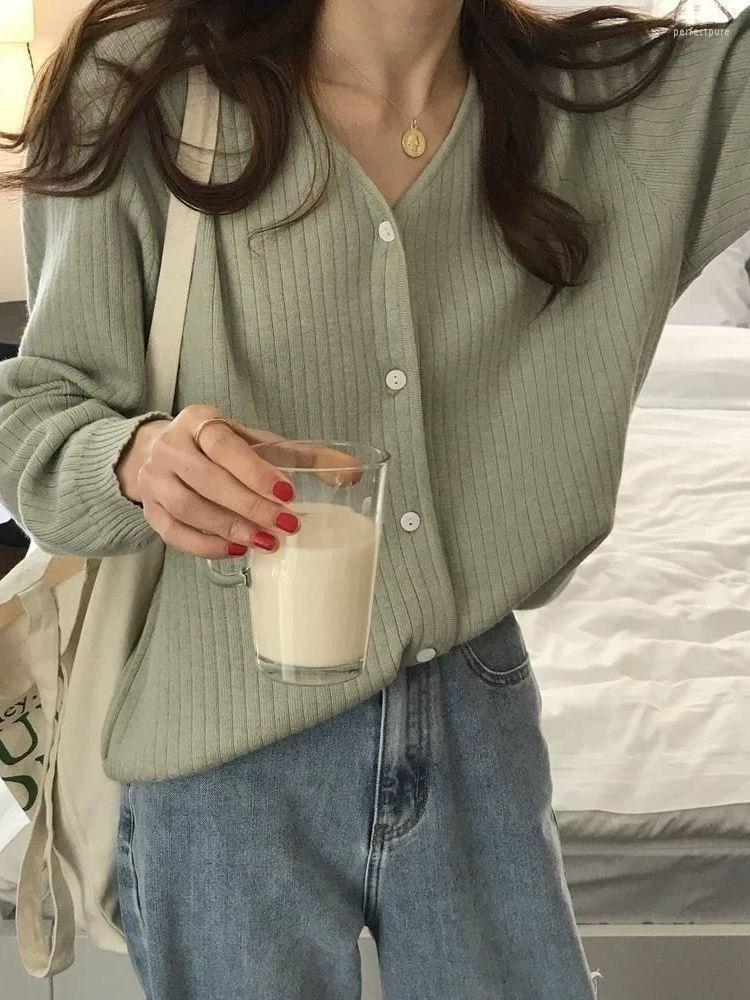 Women' Knits & Tees Autumn Pull Femme Loose Elegant Cardigans Sueter Fall Clothes Sweaters Women V-neck Long Sleeve Knit Cardigan Korean Wo, Green
Women' Knits & Tees Autumn Pull Femme Loose Elegant Cardigans Sueter Fall Clothes Sweaters Women V-neck Long Sleeve Knit Cardigan Korean Wo, Green