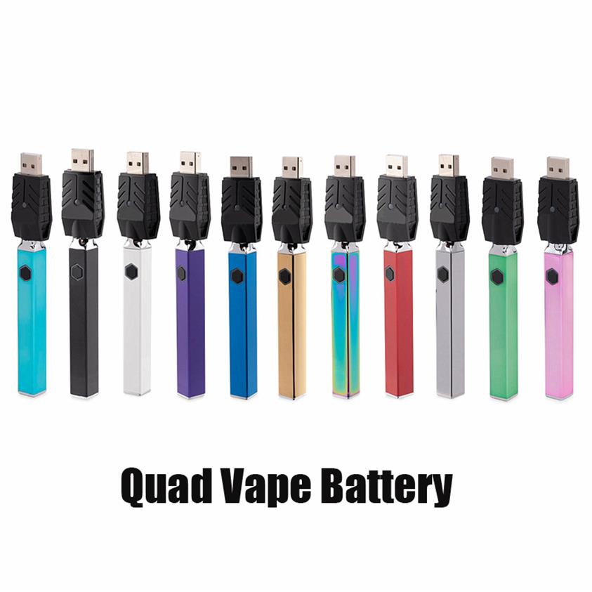 Quad Slim Preheat VV Battery 500mAh Colorful Variable Voltage Square Vape Pen Kit With Display Box for 510 Thread Thick Oil 209G
Quad Slim Preheat VV Battery 500mAh Colorful Variable Voltage Square Vape Pen Kit With Display Box for 510 Thread Thick Oil 209G