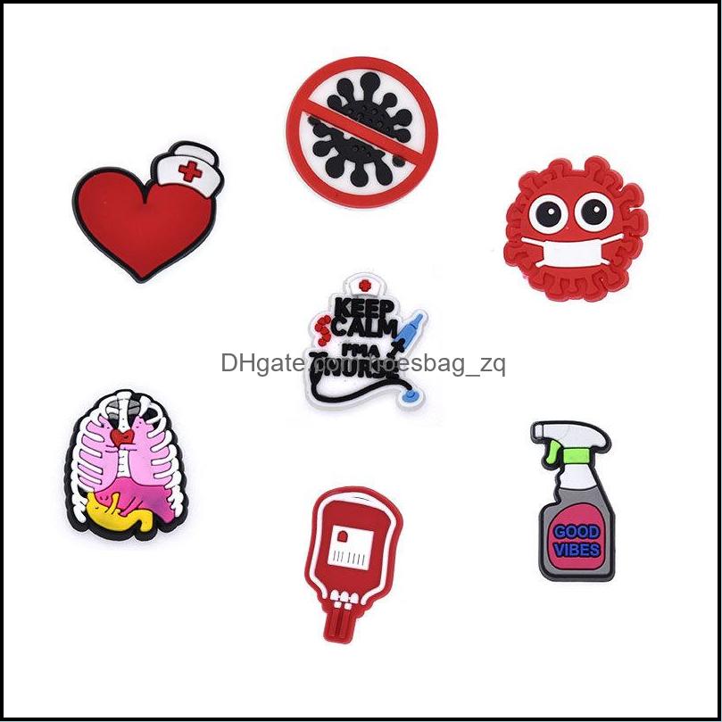 Shoe Parts Accessories Shoes Wholesale The Virus Nursing Designer Croc Charms Pieces Pins Party Gifts Nurse Gibbits Charm Drop Delivery 20
Shoe Parts Accessories Shoes Wholesale The Virus Nursing Designer Croc Charms Pieces Pins Party Gifts Nurse Gibbits Charm Drop Delivery 20