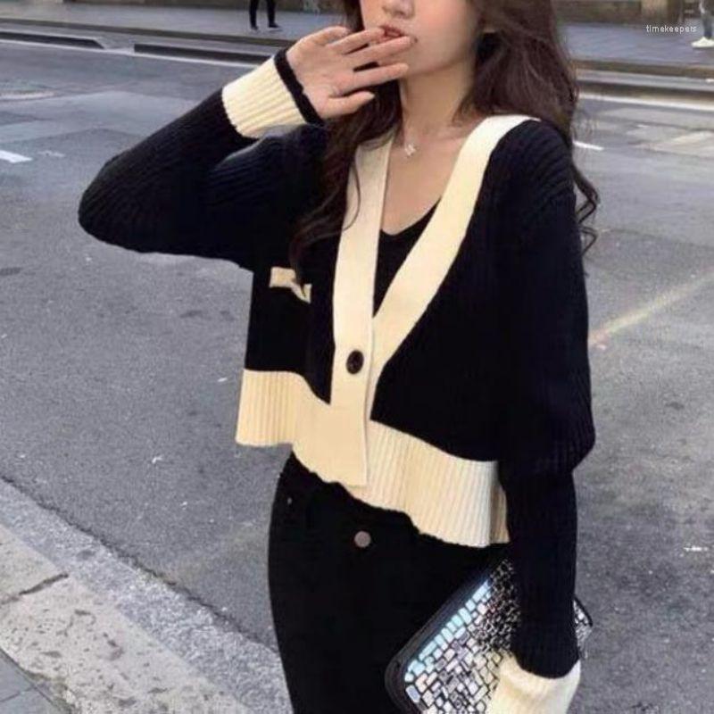 Women's Knits & Tees Single Button Cropped Cardigan Coat Pull Femme 2022 Autumn Casual Contrast Long Sleeve Knitwear Sweaters Jumpers TopsWo, Black
Women's Knits & Tees Single Button Cropped Cardigan Coat Pull Femme 2022 Autumn Casual Contrast Long Sleeve Knitwear Sweaters Jumpers TopsWo, Black