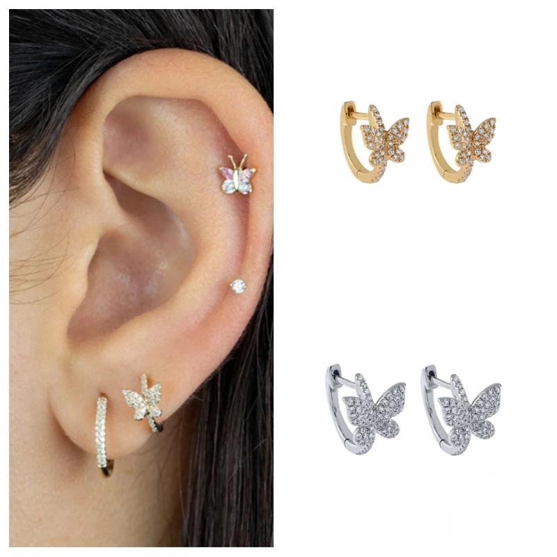 Hoop & Huggie Aide Gold Color Silver Crystal Butterfly Earrings Women Half Circle Zircon Pave Small Huggies 10mm Pendientes JewelryHoop
Hoop & Huggie Aide Gold Color Silver Crystal Butterfly Earrings Women Half Circle Zircon Pave Small Huggies 10mm Pendientes JewelryHoop