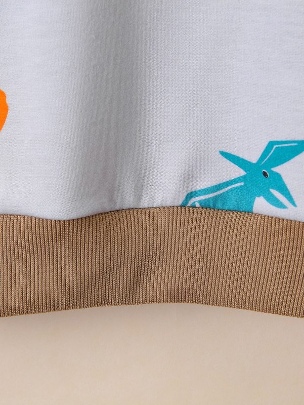 Toddler Boys Dinosaur Print Hoodie SHE