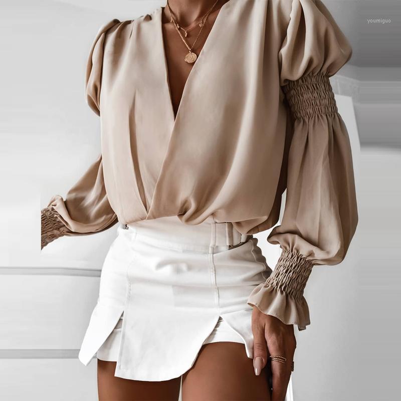 Women' Blouses & Shirts Chic V-neck Ruffed Long Sleeve Woman Blouse Solid Color Sexy Lantern Shirt Fashion Casual High Street Top, Apricot
Women' Blouses & Shirts Chic V-neck Ruffed Long Sleeve Woman Blouse Solid Color Sexy Lantern Shirt Fashion Casual High Street Top, Apricot