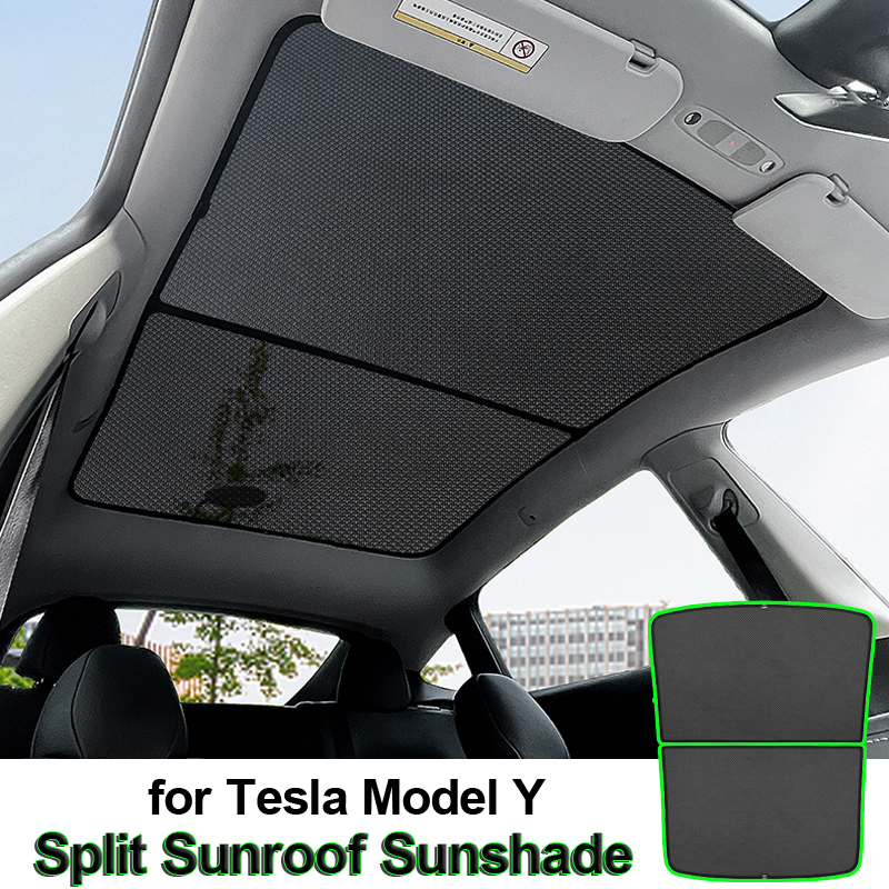 Split Style Sun Roof Shade for Tesla Model Y 3 2022 2021 Sunroof Sunshade Model3 ModelY Accessories Skylight Protector UV Blind Shading Car Privacy Protection
Split Style Sun Roof Shade for Tesla Model Y 3 2022 2021 Sunroof Sunshade Model3 ModelY Accessories Skylight Protector UV Blind Shading Car Privacy Protection