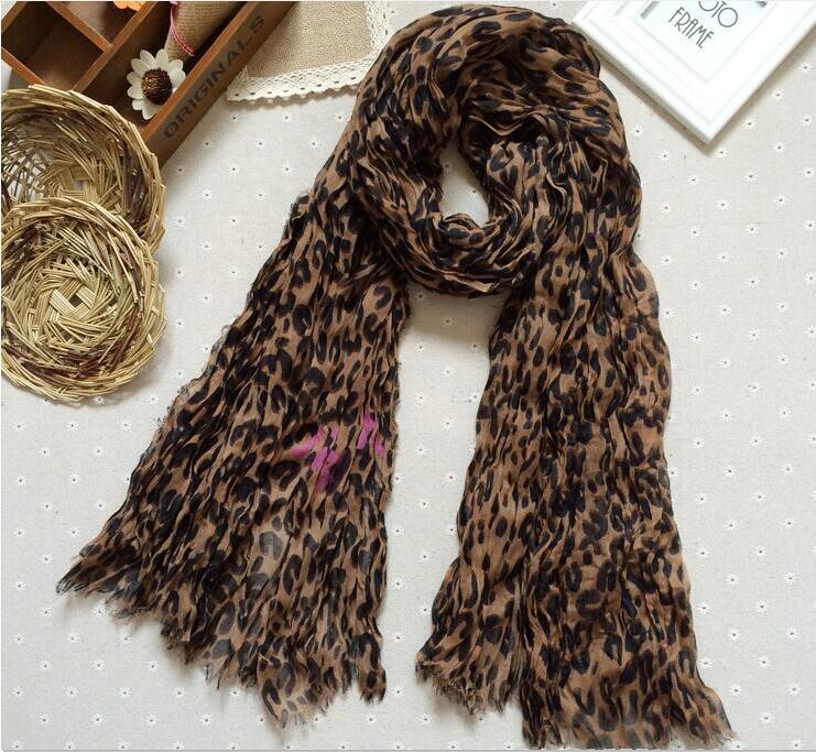 Whole female scarf warm High quality Designer scarves winter Leopard print Cotton Yarn Scarf shawl 20090CM1426050226O