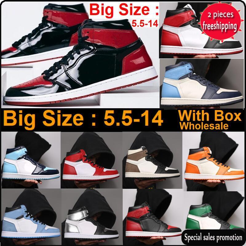2022 Women Men Big Size 36-48 Large Basketball Shoes 1 Bred Patent 1s White University Blue Satin Black Toe Pine Green Mid Banned DARK MOCHA, Color-2
2022 Women Men Big Size 36-48 Large Basketball Shoes 1 Bred Patent 1s White University Blue Satin Black Toe Pine Green Mid Banned DARK MOCHA, Color-2