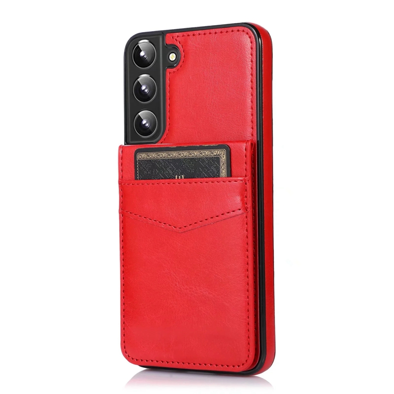 Credit ID Card Pocket Cases For Iphone 17 Air 16 15 Plus 14 13 Pro MAX 12 11 X Samsung S25 FE Edge S24 S23 Retro Multifunction Pack Back Wallet Leathe