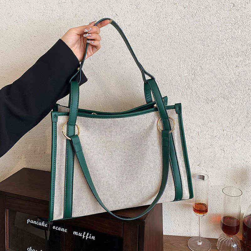 Large Capacity Women Canvas Handbags Shoulder Bags High Quality Ladies Tote Travel Bag Designer Female Shopping Messenger Bags G220427, Brown
Large Capacity Women Canvas Handbags Shoulder Bags High Quality Ladies Tote Travel Bag Designer Female Shopping Messenger Bags G220427, Brown