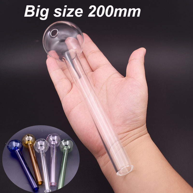 Big Large Pyrex Glass Oil Burner Pipes 80mm 200mm Lenght Glass Tube Oil Nails Smoking Pipes for Dab Rig Bong Cheapest
Big Large Pyrex Glass Oil Burner Pipes 80mm 200mm Lenght Glass Tube Oil Nails Smoking Pipes for Dab Rig Bong Cheapest
