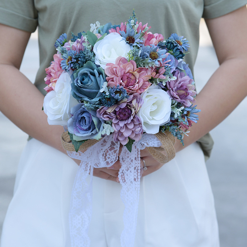 Natural Bouquet ramos Wedding Flowers sEuropean style palace rose bridal bouquetilk Flowers Bridesmaid Bouquets