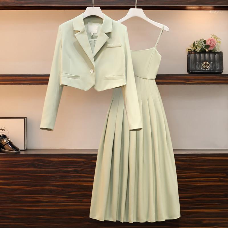 Work Dresses 2022 Spring Women Summer 2 Piece Sets Lady Fashion Elegant Slim Crop Blazer Coat Pleated A-line Dress 2-piece Suit
Work Dresses 2022 Spring Women Summer 2 Piece Sets Lady Fashion Elegant Slim Crop Blazer Coat Pleated A-line Dress 2-piece Suit