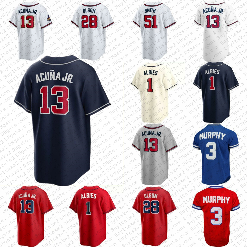 28 Matt Olson Atlanta 13 Ronald Acuna Jr. Custom Braves Baseball Jerseys Dansby Swanson Ozzie Albies Austin Riley Travis d'Arnaud Dale Murphy Orlando Arcia Adam Duvall, Mens
28 Matt Olson Atlanta 13 Ronald Acuna Jr. Custom Braves Baseball Jerseys Dansby Swanson Ozzie Albies Austin Riley Travis d'Arnaud Dale Murphy Orlando Arcia Adam Duvall, Mens
