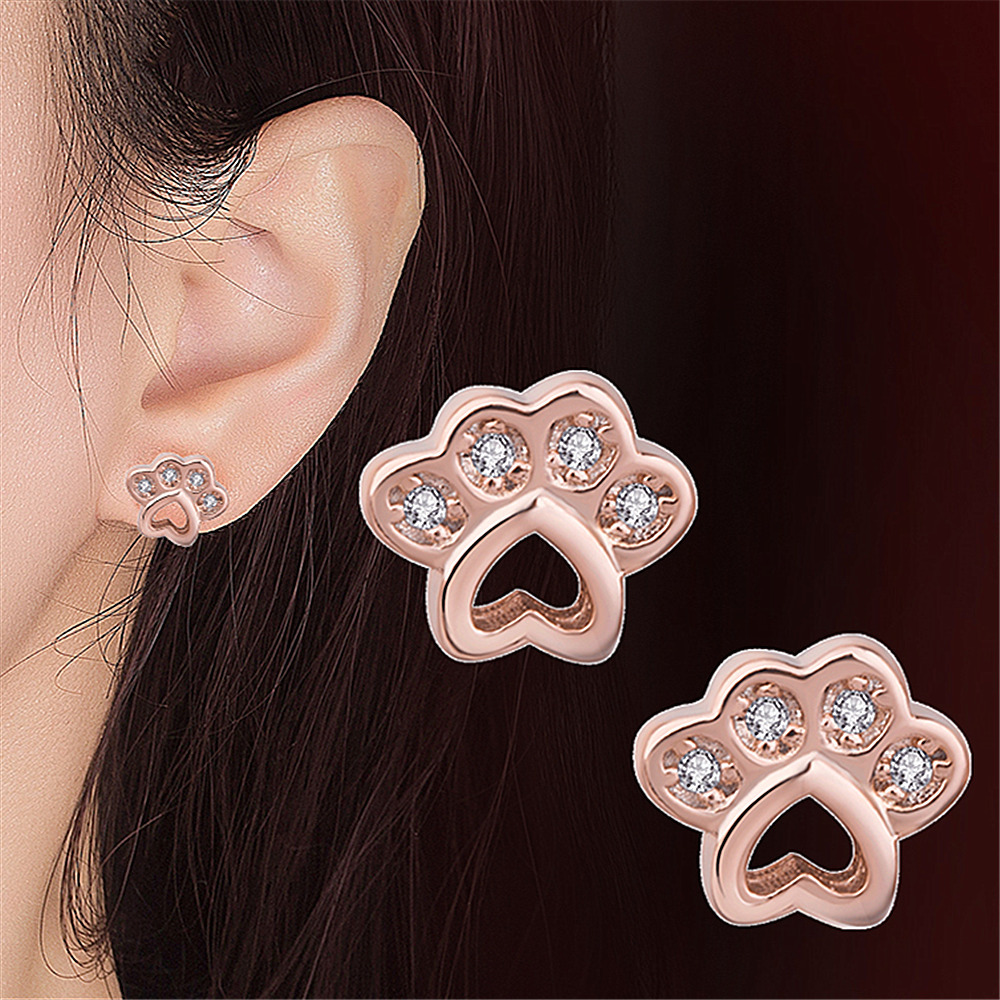 dog paw footprint earrings 18K rose gold powder tourmaline colorful gemstone earring simple jewelry party gift stud earring
dog paw footprint earrings 18K rose gold powder tourmaline colorful gemstone earring simple jewelry party gift stud earring
