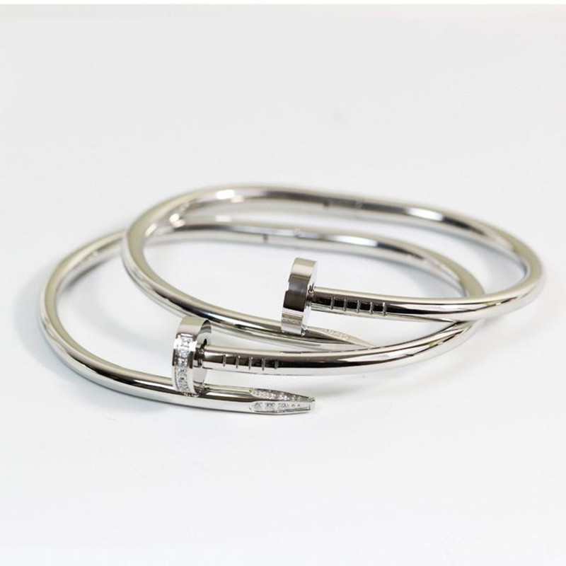 Designer Nail Bracelet Bangle For Women Men Gold Silver Stainless Steel Screw Love Bracelet Jewelry Size 17 19
Designer Nail Bracelet Bangle For Women Men Gold Silver Stainless Steel Screw Love Bracelet Jewelry Size 17 19