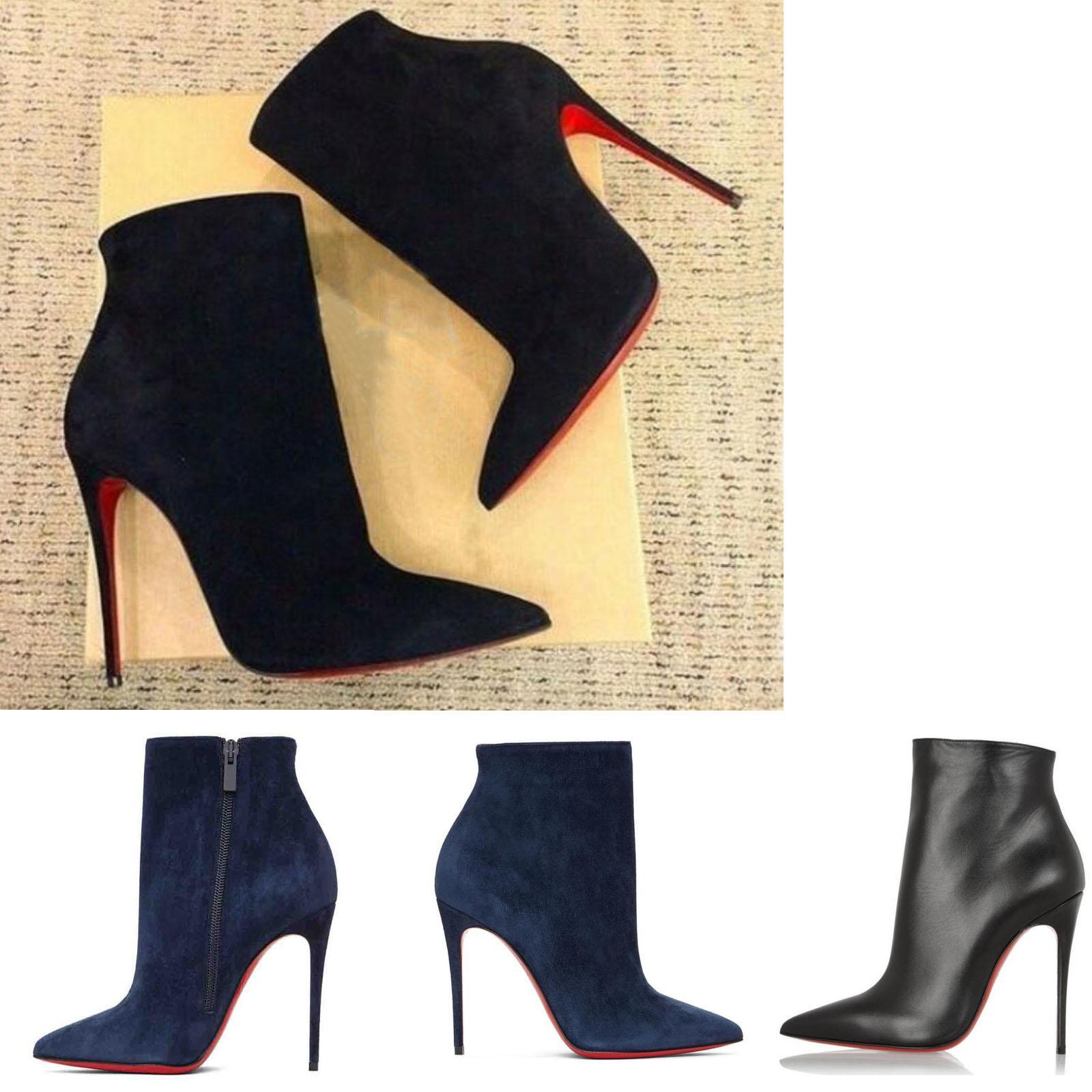 Elegant Brands Womens short boot Red Bottoms Shoes Women suede Leather Ankle Boots Sexy High Heels Pointed Toe Booty Lady Pa sWz christians
Elegant Brands Womens short boot Red Bottoms Shoes Women suede Leather Ankle Boots Sexy High Heels Pointed Toe Booty Lady Pa sWz christians