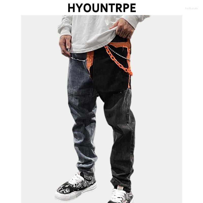Men's Jeans High Street Denim For Men Fashion Patchwork Slim Fit Biker With Chains Hip Hop Zipper Streetwear Pants JoggersMen's Bert22, Blue
Men's Jeans High Street Denim For Men Fashion Patchwork Slim Fit Biker With Chains Hip Hop Zipper Streetwear Pants JoggersMen's Bert22, Blue