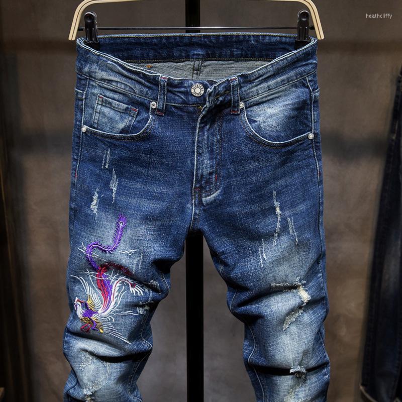 Men's Jeans Brand Mens Denim Trousers Fashion Slim Fit Hole Ripped Jean Pants Male European Embroidered Straight Plus SizeMen's Heat22, Blue
Men's Jeans Brand Mens Denim Trousers Fashion Slim Fit Hole Ripped Jean Pants Male European Embroidered Straight Plus SizeMen's Heat22, Blue