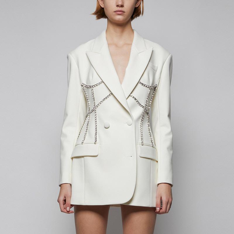 Women' Suits & Blazers Women White Suit Coats Autumn Winter Clothes Diamonds Chain Crystal Woman DressesWomen, Black
Women' Suits & Blazers Women White Suit Coats Autumn Winter Clothes Diamonds Chain Crystal Woman DressesWomen, Black