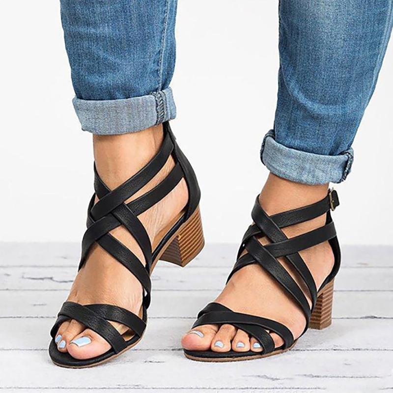 Sandals 2022 For Women Hollow Out Square High Heels Chunky Gladiator Peep Toe Black Fashion Summer Female Shoes #40, Bg
Sandals 2022 For Women Hollow Out Square High Heels Chunky Gladiator Peep Toe Black Fashion Summer Female Shoes #40, Bg