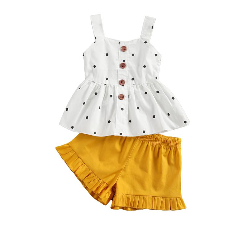 Clothing Sets 0-24M Born Baby Girls Clothes Polka Dot Sleeveless Single Breasted Tops Shorts 2pcsClothing, As pic
Clothing Sets 0-24M Born Baby Girls Clothes Polka Dot Sleeveless Single Breasted Tops Shorts 2pcsClothing, As pic