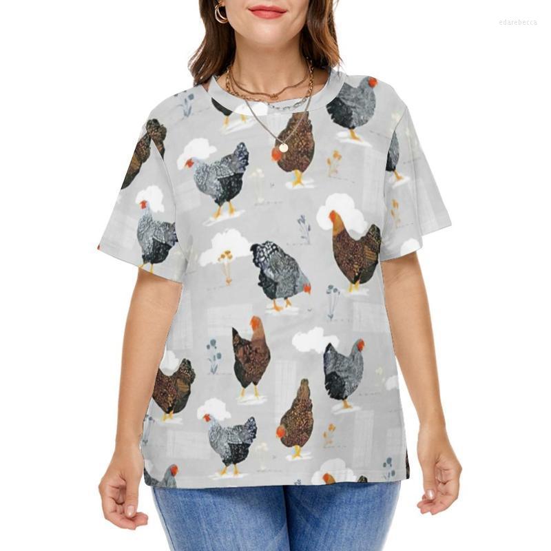 Women's Plus Size T-Shirt Chicken Art Cute Hen Print Elegant T-Shirts Short-Sleeve Street Fashion Tee Shirt Beach Tops SizeWomen's Edar22, Style-8
Women's Plus Size T-Shirt Chicken Art Cute Hen Print Elegant T-Shirts Short-Sleeve Street Fashion Tee Shirt Beach Tops SizeWomen's Edar22, Style-8