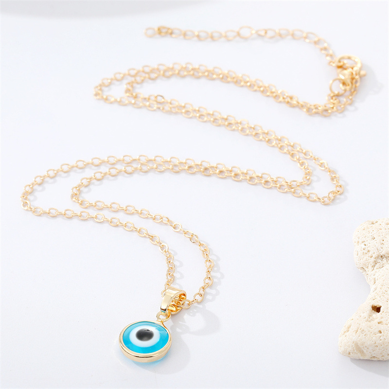 Fashion Colors Evil Eyes Pendant Necklace Turkish Eye Chains Choker Necklaces Clavicel Chains for women jewelry