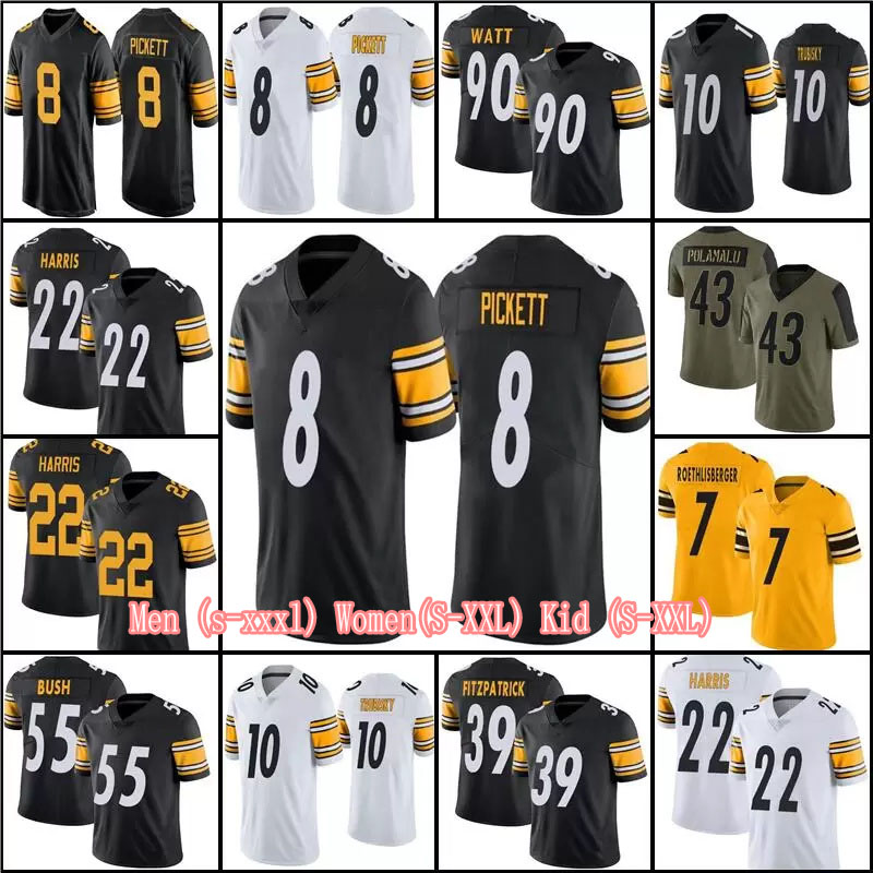 8 Kenny Pickett 22 Najee Harris Chase Claypool 90 T.J. Watt Football Jersey Dwayne Haskins Trubisky Pat Freiermuth Troy Polamalu Heyward Johnson 14 George Pickens
8 Kenny Pickett 22 Najee Harris Chase Claypool 90 T.J. Watt Football Jersey Dwayne Haskins Trubisky Pat Freiermuth Troy Polamalu Heyward Johnson 14 George Pickens