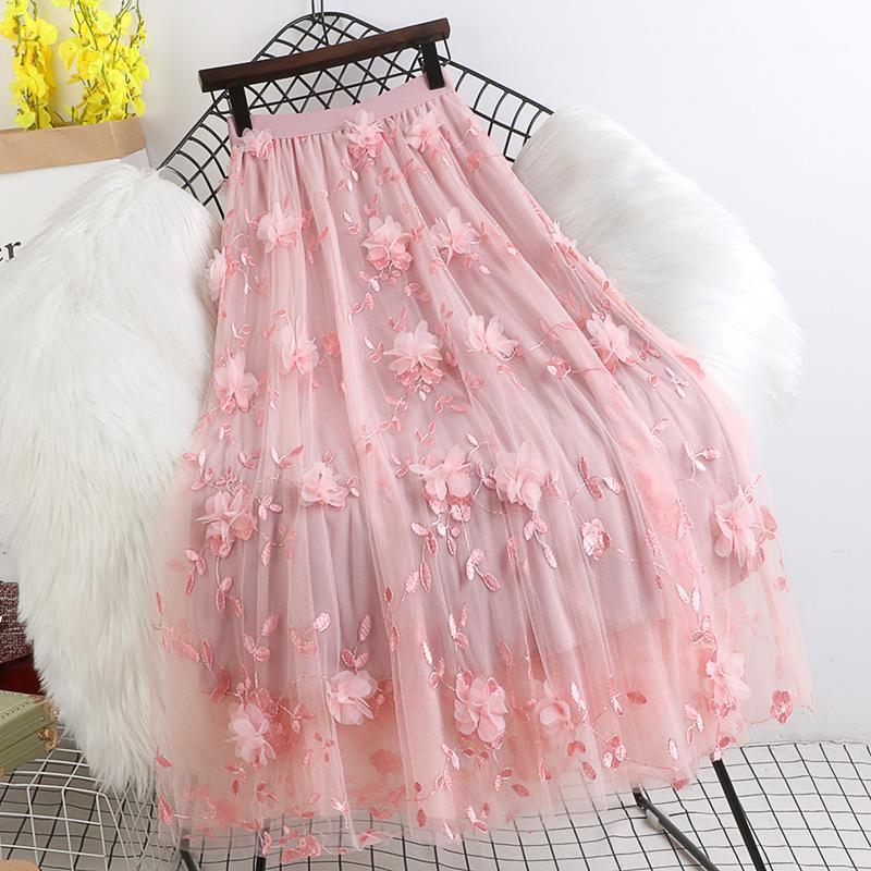 Skirts 2022 Spring Women's Embroidered Flower Mesh Long Skirt High Waist Elegant Slim All-match A-line Summer Ladies Clothing, Pink
Skirts 2022 Spring Women's Embroidered Flower Mesh Long Skirt High Waist Elegant Slim All-match A-line Summer Ladies Clothing, Pink