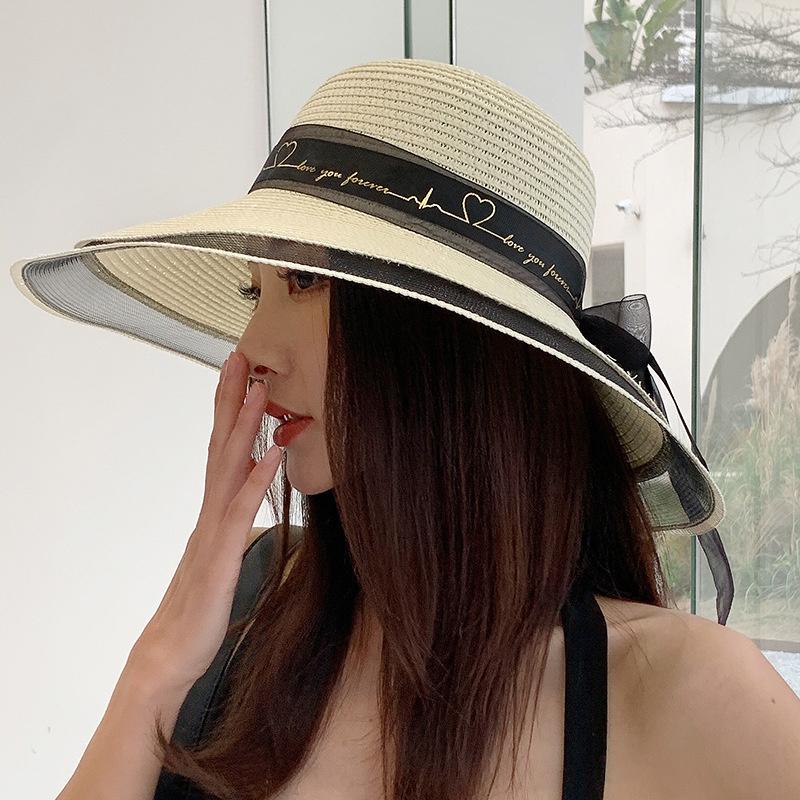 Wide Brim Hats Straw Hat Summer Style Black Mesh Female Sunscreen Cover Seaside Vacation Holiday Foldable Beach Sun Visor, Khaki
Wide Brim Hats Straw Hat Summer Style Black Mesh Female Sunscreen Cover Seaside Vacation Holiday Foldable Beach Sun Visor, Khaki