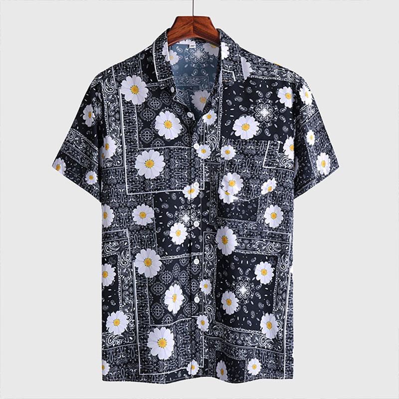 Men's Casual Shirts Floral Printed Short Sleeve Hawaiian Streetwear Lapel Button For Men Vintage High Quality Breathable Blouse, White;black
Men's Casual Shirts Floral Printed Short Sleeve Hawaiian Streetwear Lapel Button For Men Vintage High Quality Breathable Blouse, White;black