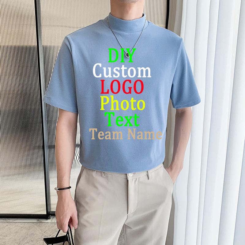 Men's T-Shirts Summer Custom LOGO Men's Korean Version Half Turtleneck Solid Color Short-sleeved Casual Fashion T-shirt Bottoming Shirt, White
Men's T-Shirts Summer Custom LOGO Men's Korean Version Half Turtleneck Solid Color Short-sleeved Casual Fashion T-shirt Bottoming Shirt, White
