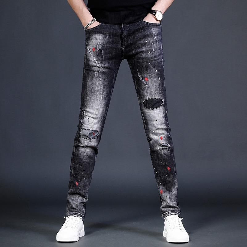 Men's Jeans Summer Black Ripped Patch Men Streetwear Dots Printed Pencil Pants Fashion Casual Slim Fit Denim TrousersMen's
Men's Jeans Summer Black Ripped Patch Men Streetwear Dots Printed Pencil Pants Fashion Casual Slim Fit Denim TrousersMen's