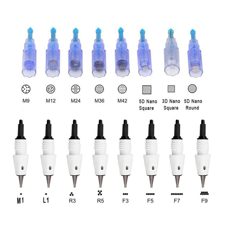 100 PCS Artmex V3 V6 V8 V9 V11 Replacement Needle Cartridges M1 L1 R3 F3 F5 R5 F7 F9 M9 M12 M36 M42 P18 Pin Nano 3D 5D MTS PMU System Tattoo Needles P