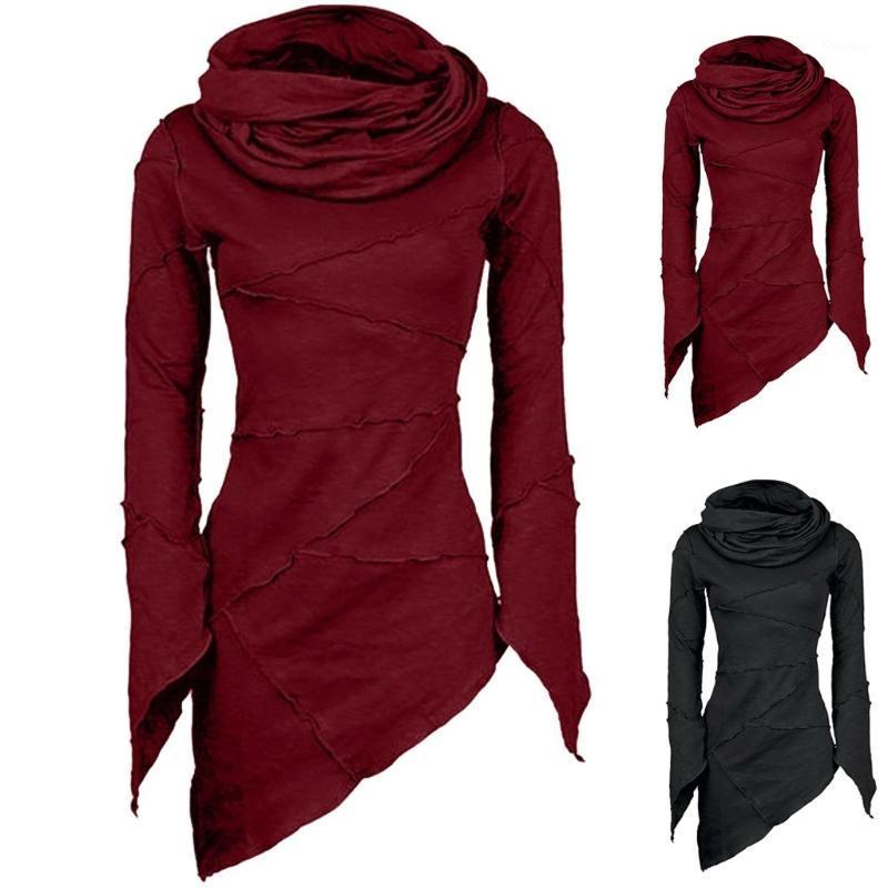 Fashion Personality Women Slim Solid Turtleneck Scarf Collar Asymmetric Sleeves Skew Hem Tops Blouse Women' Hoodies & Sweatshirts
Fashion Personality Women Slim Solid Turtleneck Scarf Collar Asymmetric Sleeves Skew Hem Tops Blouse Women' Hoodies & Sweatshirts