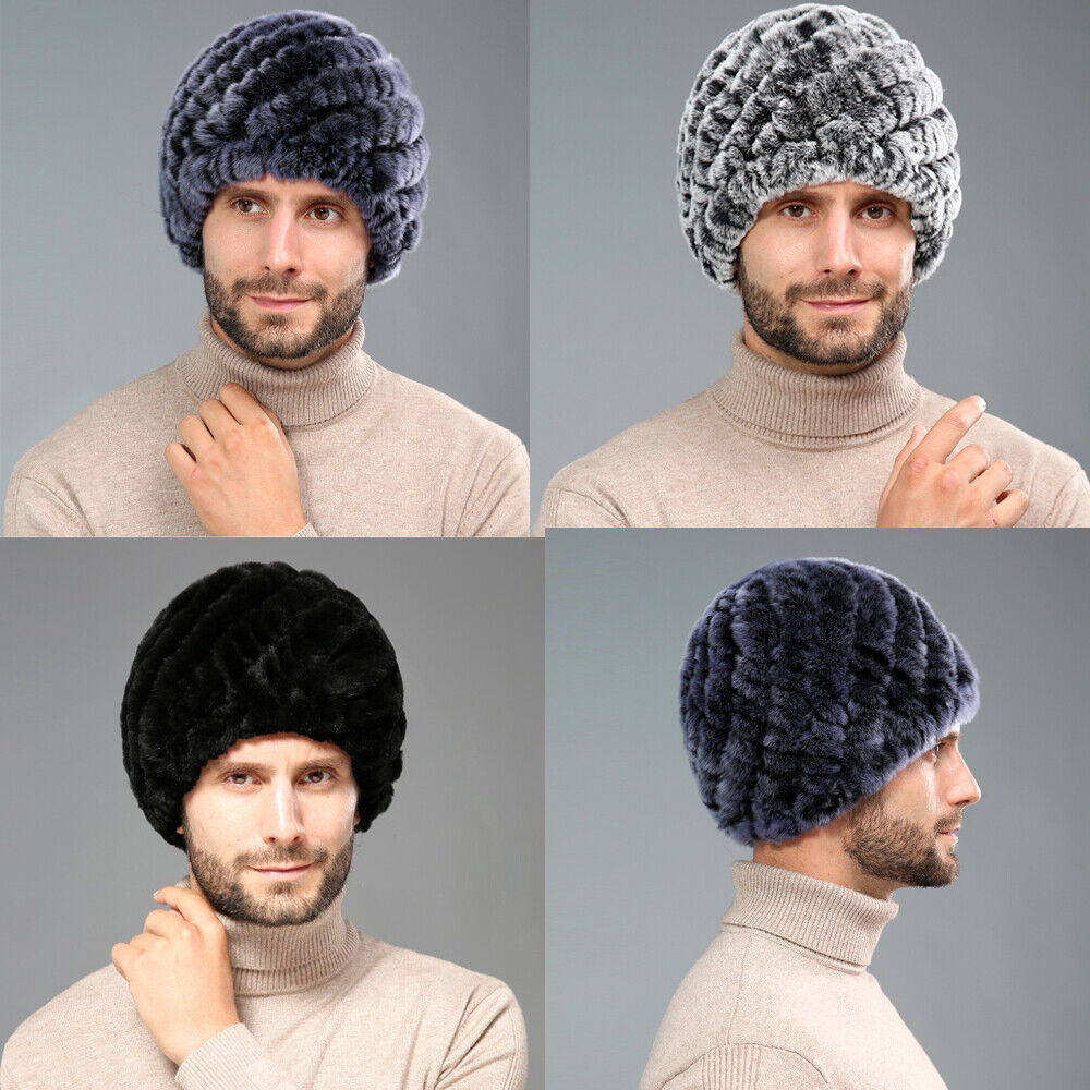 Men's Real Rex Rabbit Fur Hat Winter Beanie Skull Cap Outdoor Hunting Ski Cap
Men's Real Rex Rabbit Fur Hat Winter Beanie Skull Cap Outdoor Hunting Ski Cap