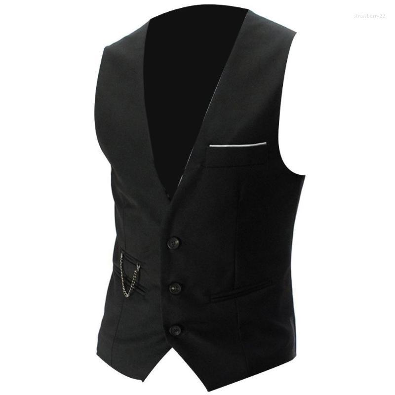 Men's Vests Fashion Men Solid Color V Neck Sleeveless Button Pocket Blazer Suit Waistcoat Stra22, White
Men's Vests Fashion Men Solid Color V Neck Sleeveless Button Pocket Blazer Suit Waistcoat Stra22, White