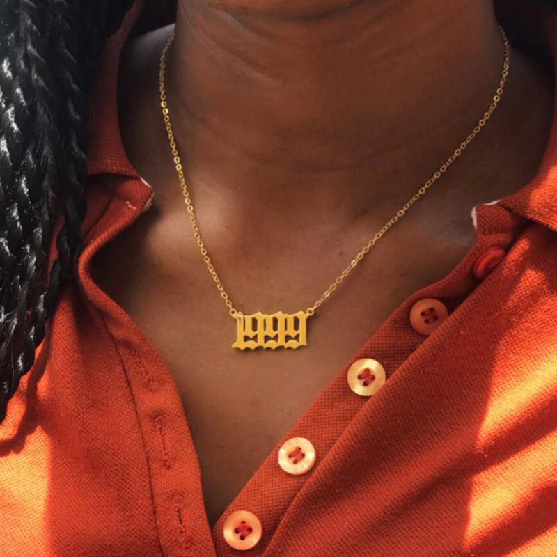 Chains Birth Year Necklace For Women Stainless Steel Gold Color Number Pendant Necklaces Femme Fashion Jewelry Birthday GiftChains
Chains Birth Year Necklace For Women Stainless Steel Gold Color Number Pendant Necklaces Femme Fashion Jewelry Birthday GiftChains