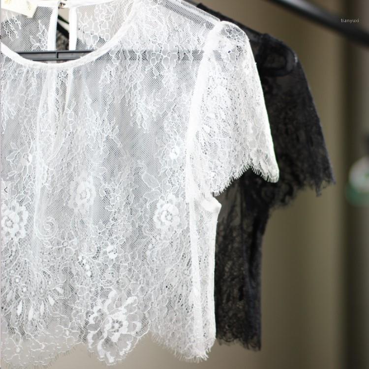 Women' Blouses & Shirts Free Ship Short Sleeve See Through Lace Blouse/all Matching, Black
Women' Blouses & Shirts Free Ship Short Sleeve See Through Lace Blouse/all Matching, Black