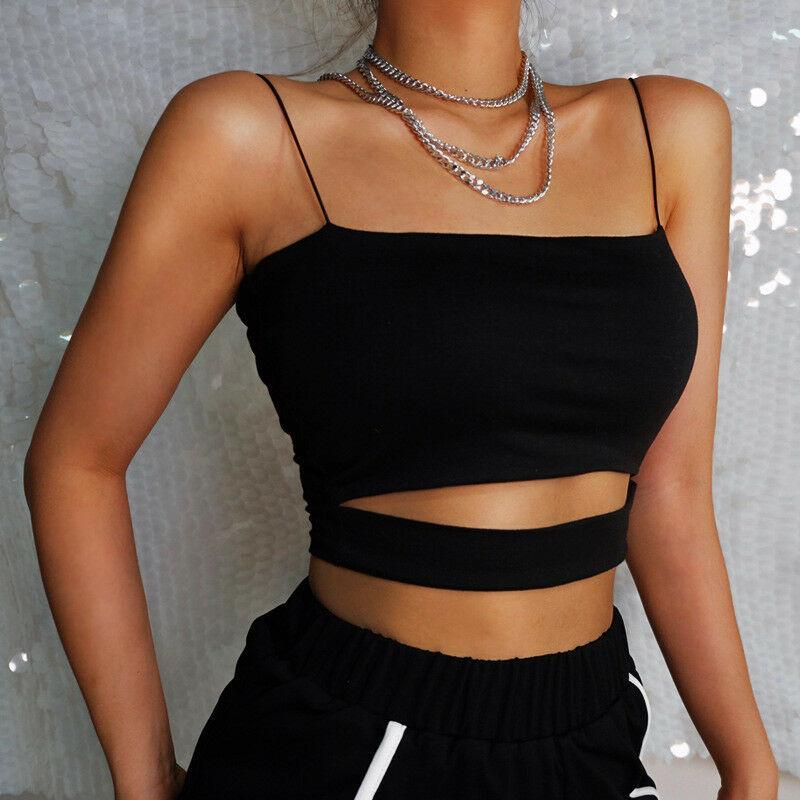 Women' Tanks & Camis Women Crop Top Sexy Black Party Tank Tops Hollow Out Tee Shirt Sleeveless Push Up Bra Woman T Shirts Female Clothes, As photo shows
Women' Tanks & Camis Women Crop Top Sexy Black Party Tank Tops Hollow Out Tee Shirt Sleeveless Push Up Bra Woman T Shirts Female Clothes, As photo shows