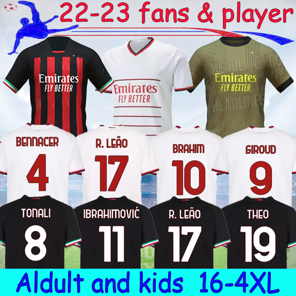 22 23 IBRAHIMOVIC 4TH AC soccer jerseys 2022 2023 milans shorts GIROUD home BRAHIM away Fans version TONALI REBIC THEO BENNACER KESSIE KJAER football Uniformi S-4XL, 22-23 shorts
22 23 IBRAHIMOVIC 4TH AC soccer jerseys 2022 2023 milans shorts GIROUD home BRAHIM away Fans version TONALI REBIC THEO BENNACER KESSIE KJAER football Uniformi S-4XL, 22-23 shorts