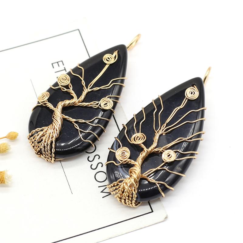 Pendant Necklaces Natural Stone Black Agate WaterDrop Gold Pendant30x70mm Craft Jewelry MakingDIY Necklace Earring Accessories Charm Gift Pa
Pendant Necklaces Natural Stone Black Agate WaterDrop Gold Pendant30x70mm Craft Jewelry MakingDIY Necklace Earring Accessories Charm Gift Pa