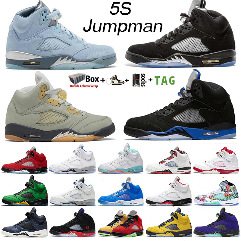 2022 Jumpman 5 5s High OG Mens Basketball Shoes Jade Horizon Bluebird Stealth Racer Blue Anthracite Raging Bull Black Metallic Pink Foan Men Women Sneakers Trainers, 41
2022 Jumpman 5 5s High OG Mens Basketball Shoes Jade Horizon Bluebird Stealth Racer Blue Anthracite Raging Bull Black Metallic Pink Foan Men Women Sneakers Trainers, 41