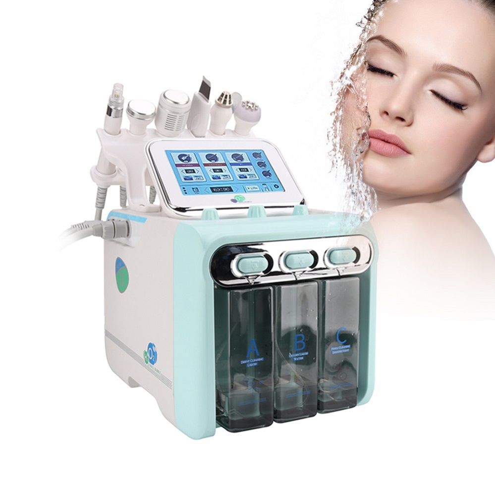 Beauty Equipment Top Portable design 6 IN 1 H2 O2 hydro dermabrasion diamond hydra microdermabrasion peel machine hydro wonder oxygen jet