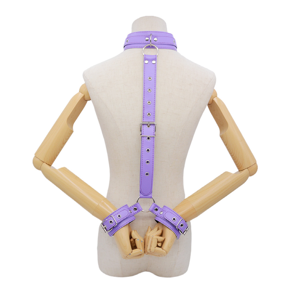 Massage Backhand tied Bdsm Bondage Restraint with Collar and Handcuffs Slave Fetish Bondage Gear Erotic Sex Toys For Couples Adult
