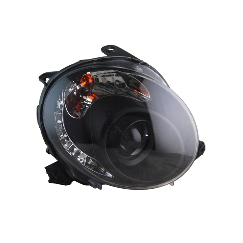 Car Styling Head Lamp for Fiat 500 Headlights 2011-2014 Fiat500 LED Headlight DRL Hid Bi Xenon Auto Accessories