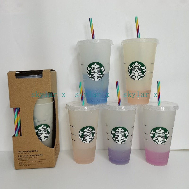 24OZ Color Change Tumblers Plastic Rainbow Drinking Juice Cup With Lip And Straw Magic Coffee Mug Costom Starbucks Color Changing Plastic Cups, 5pcs=5cups(1box)
24OZ Color Change Tumblers Plastic Rainbow Drinking Juice Cup With Lip And Straw Magic Coffee Mug Costom Starbucks Color Changing Plastic Cups, 5pcs=5cups(1box)
