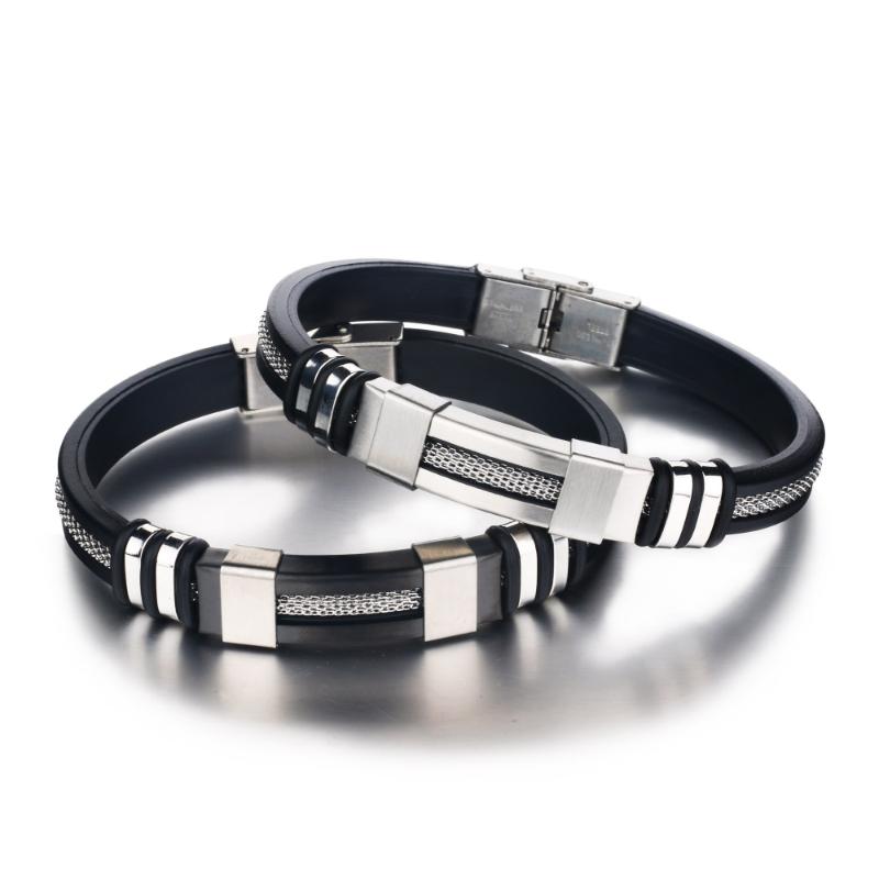 Charm Bracelets 2022 Fashion Jewelry Stainless Steel Silicone Bracelet Men Vintage Titanium Bangles Cuff Rubber Pulsera
Charm Bracelets 2022 Fashion Jewelry Stainless Steel Silicone Bracelet Men Vintage Titanium Bangles Cuff Rubber Pulsera