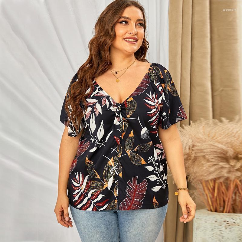 Women's Plus Size T-Shirt 5XL Blouse Woman 2022 Summer V Neck Short Sleeve Leaves Print Casual Loose Big Ladies Tunic TopsWomen's Jasp22, Black
Women's Plus Size T-Shirt 5XL Blouse Woman 2022 Summer V Neck Short Sleeve Leaves Print Casual Loose Big Ladies Tunic TopsWomen's Jasp22, Black