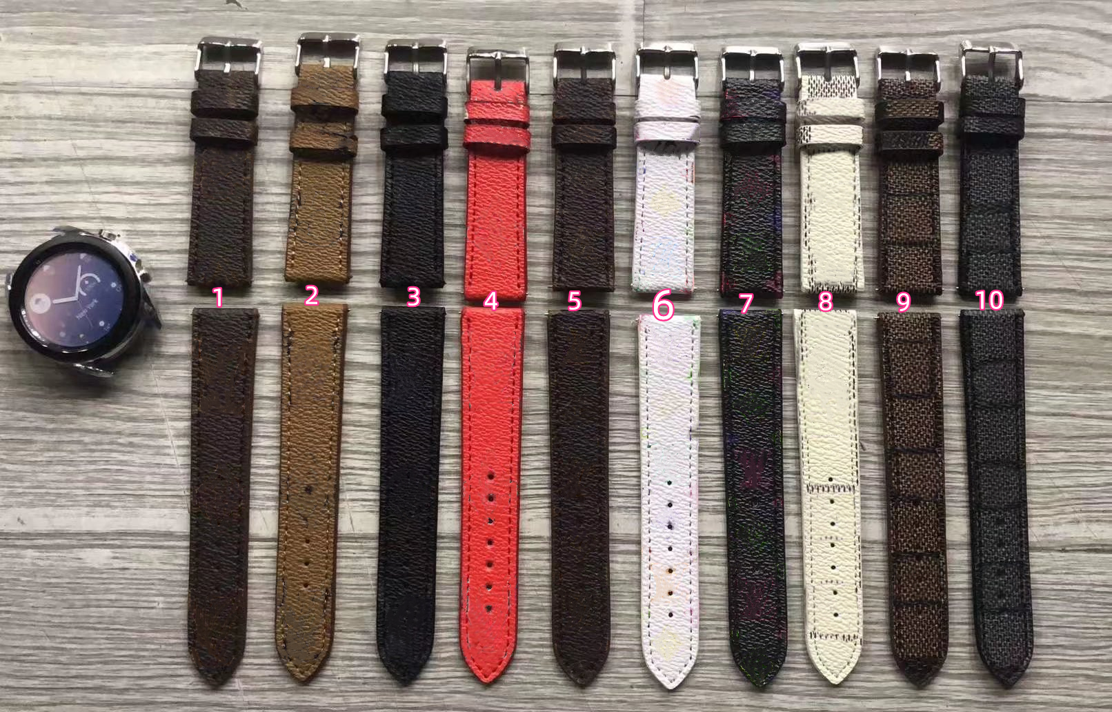 Fashion Leather Watch Bands For Samsung Galaxy Strap 20mm 22mm 41mm 42MM 44mm Watch Active 2 4 5 6 7 Series Band Luxury Designer L Flower Wristband Stripes
Fashion Leather Watch Bands For Samsung Galaxy Strap 20mm 22mm 41mm 42MM 44mm Watch Active 2 4 5 6 7 Series Band Luxury Designer L Flower Wristband Stripes