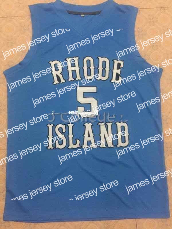 New 5 Lamar Odom Rhode Island College Retro Classic Basketball Jersey Mens Stitched Jerseys ANY NAME ANY NUMBER